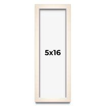 5x16 Frame White Wheat Solid Wood Picture Frame | Moulding Width 0.75 Inches | Interior Depth 0.5
