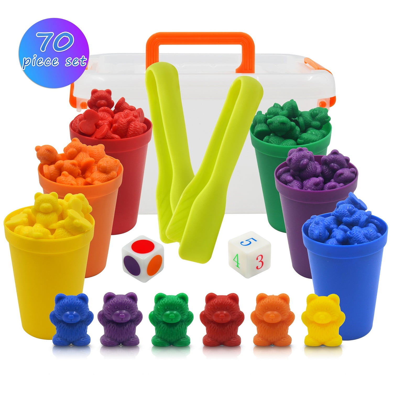 Templeton Educational Counting &amp; Sorting Bears Kit, 70 Piece Super Value Set, Fun Math