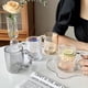 thumbnail image 5 of Taza de café transparente YONGSHENG Tazas de café de vidrio 11 oz 320 ml gris ahumado, 5 of 5
