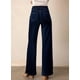 thumbnail image 2 of Jeans Astylish para mujer, cintura alta, pernera ancha, azul marino, 2 of 6