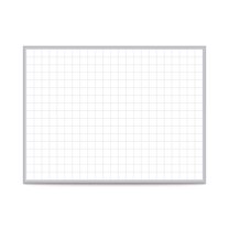 Ghent's Vinyl 2' x 3' Mag. Whiteboard with 2" x 2" Grid in Gray
