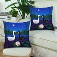 thumbnail image 2 of MKHERT White and Black Swans Throw Pillowcase Pillow Cover Cushion Couver 18x18 inch, Set of 2, 2 of 2