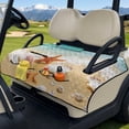 thumbnail image 3 of Pzuqiu Starfish and Conch Pattern Golf Cart Seat Covers 4 Front Pockets, for Golf Carts, Quilted Golf Cart Seat Covers, Compatible with EZGO Club Car, 3 of 7