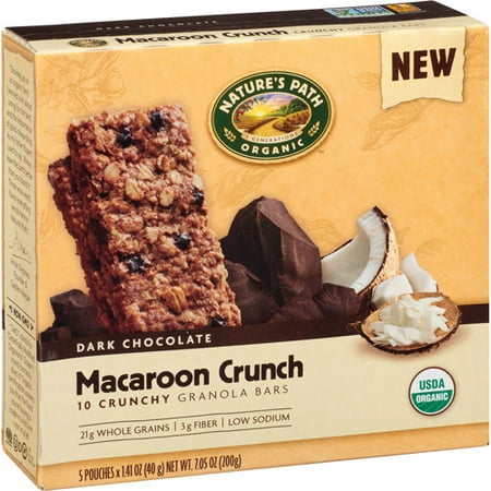 Nature's Path Organic Macaroon Crunch Granola Bars, 7.05 oz, (Pack of 6)