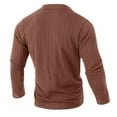 thumbnail image 6 of Hinvhai Men's Cotton V Neck Sweater Knitted Jumper Sweater Long Sleeve Pullover Top Brown XL(XL), 6 of 8