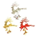 thumbnail image 1 of Esaierr 3PCS Christmas Bell Elk Shape Hanging Pendant Reindeer Christmas Tree Hanging Decor for, 1 of 5