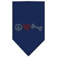 thumbnail image 2 of Pet and Dog Bandana Rhinestone, "Peace Love Bone", 2 of 10