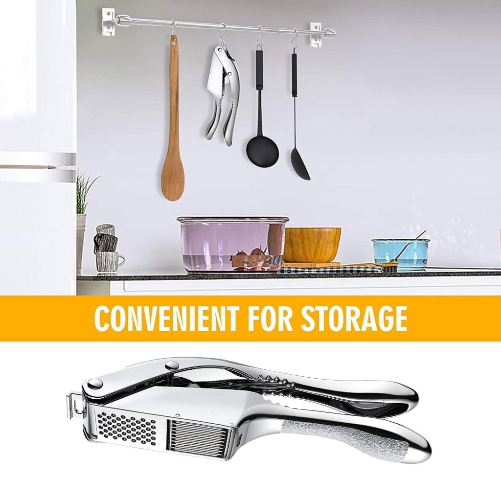HannLk Garlic Press Garlic Slicer Kitchen Tool Aluminum Alloy Texture Garlic Cutter