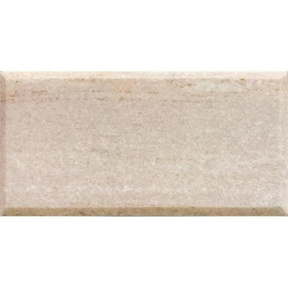 40 pack Wooden Beige 3 in. x 6 in. Beveled Polished Crystal Sand marble Subway Tile (5 sq. ft./Case)