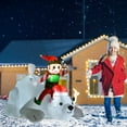 thumbnail image 4 of 6 FT Christmas Inflatables Santa Clause Riding The Polar Bear with Shaking Head Outdoor Decorations Clearance Blow Up Yard Decor with LED Lights for Xmas Holiday Party Indoor Garden Lawn Décor, 4 of 7
