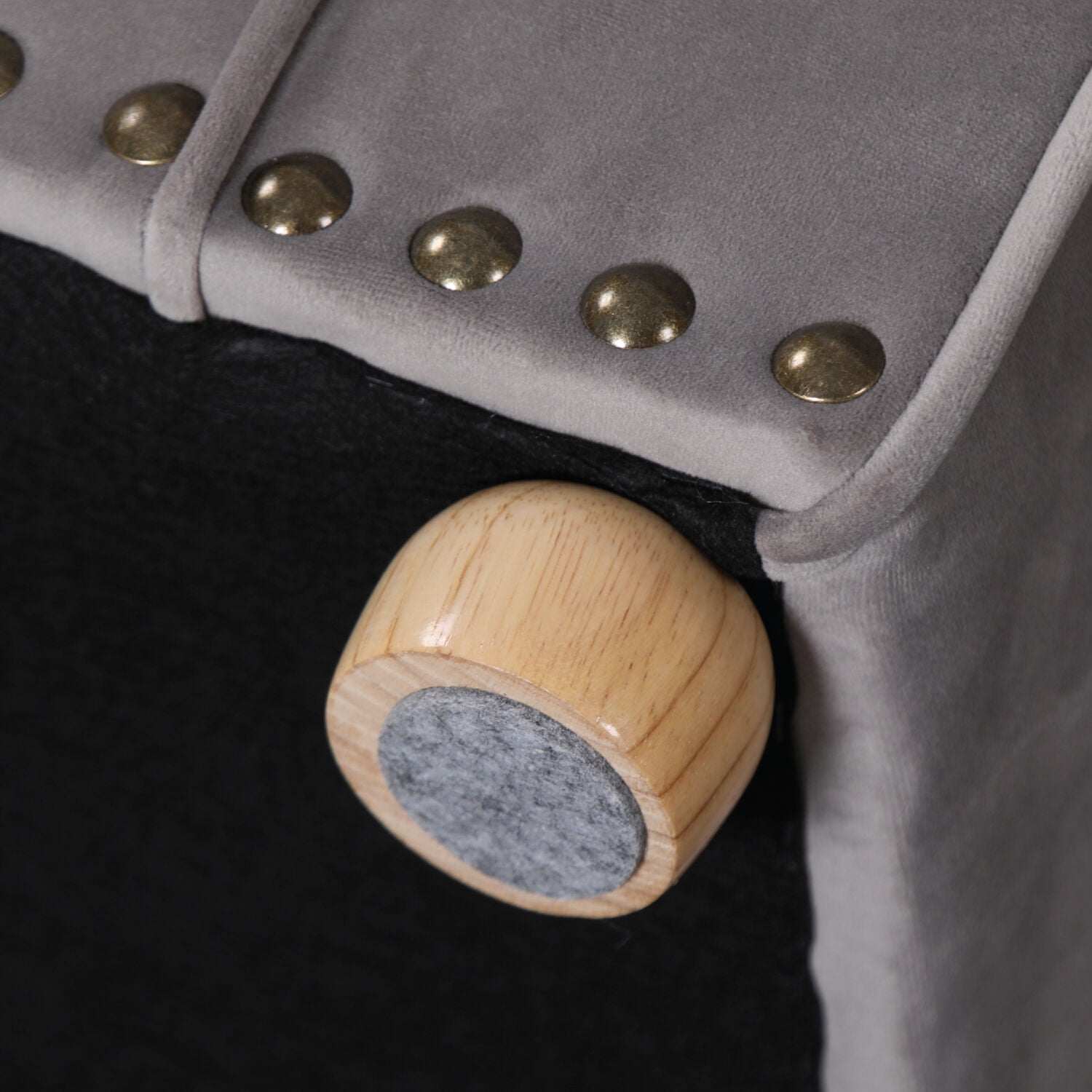 Critter Sitters 34-in. Faux Velvet Pet Bed Sofa for Medium-Sized Dogs and Cats in Dark Gray