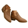 thumbnail image 3 of HBFAGFB Bottines pour Femmes à Bout Pointu Chaussures d'Automne Polyvalentes Marron Taille 39, 3 of 7