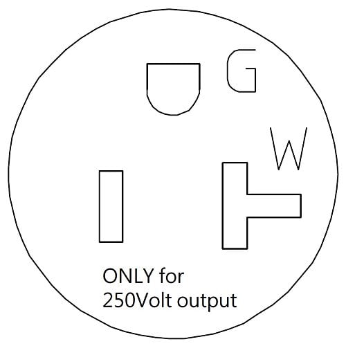 Parkworld 68871 NEMA 10-50 Splitter Cord, Industrial Male Plug 10-50P to 10-50R & 5-20R (T-Blade 5-15R) Female connectors, ONLY Output 250 Volt (3FT)