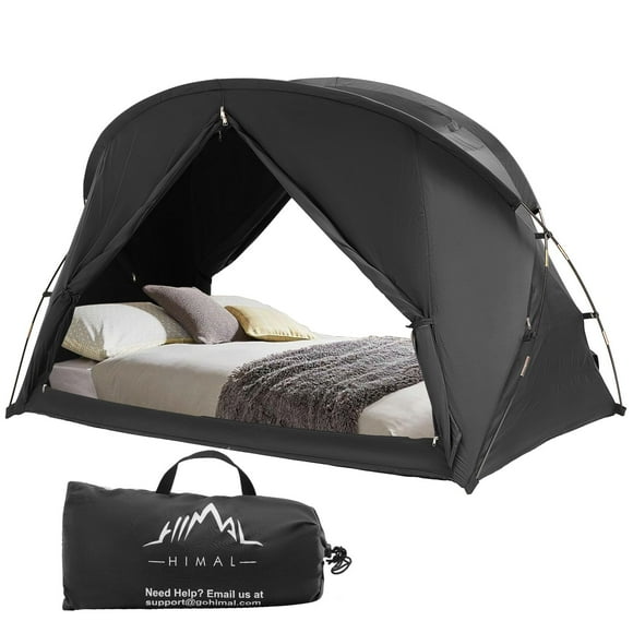 Tienda Cama con Dosel UNIHIMAL Queen para Oscurecer, Tienda de Sueño Portátil
