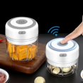 thumbnail image 4 of CC TOY Mini Garlic Press Vegetable Chopper Masher Machine USB Kitchen Gadgets, 4 of 6
