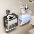 thumbnail image 1 of Xihbxyly Portarrollos de Papel Higiénico con Ventosa, Instalación Sin Taladros, Gran Capacidad de Carga, Diseño Resistente Al Agua y Al Óxido, Solución de Almacenamiento para Baño, Montaje En Pared,, 1 of 6