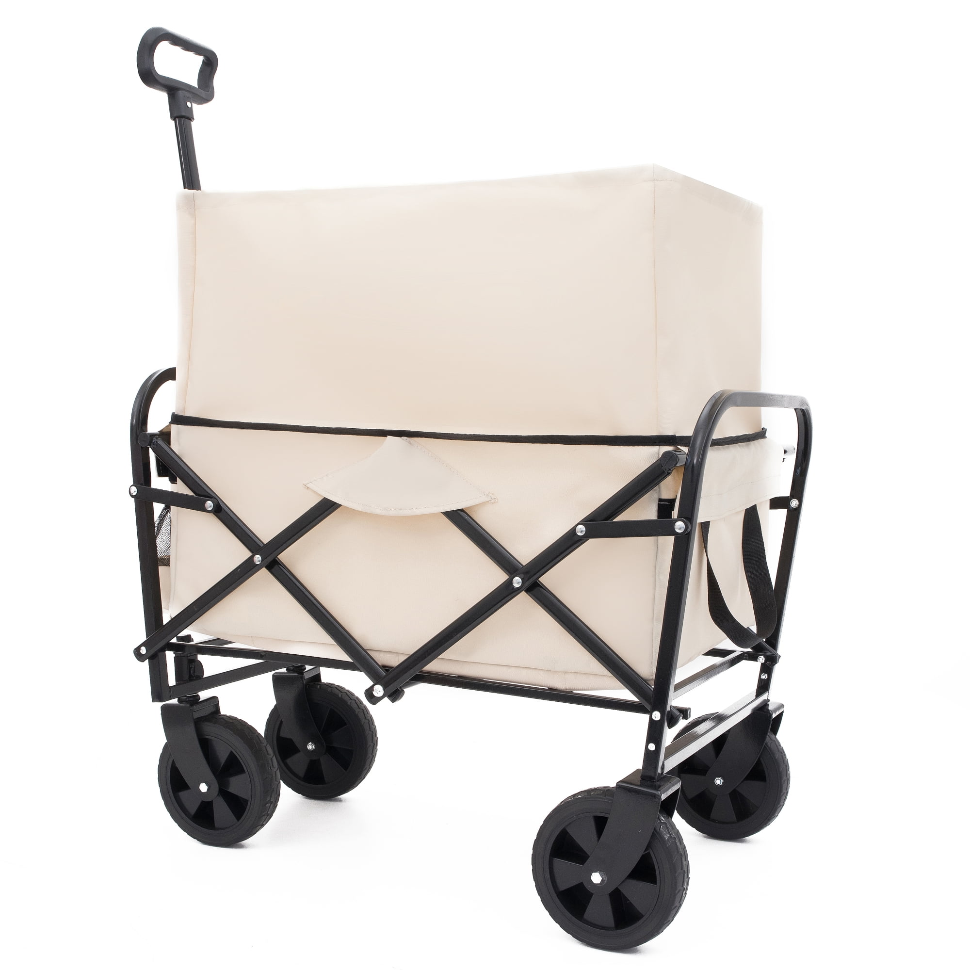 Foldable Wagon Cart Beach Wagon Heavy Duty Utility Cart Utility Wagon Grocery Cart for for Camping