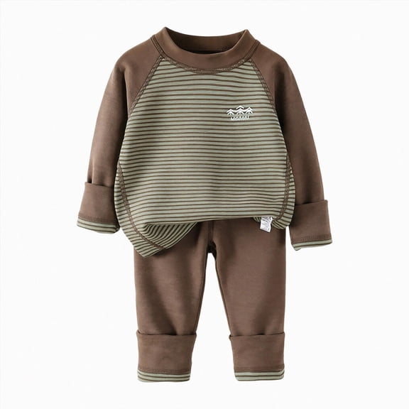 NOLDARES Little Boys Pajamas for Toddler Clothes Set Train Truck Sleepwear Long Sleeve Cotton 2 Piece Kids Pjs 6-12 Months 12-24 Months 2t 3t 4t 5t 6t 7t 8t 9t Children,Brown,11-12 Y