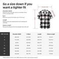 thumbnail image 5 of Fotbe Anchor Black Tartan Plaid Camisa Estampada de Manga Corta para Hombre, Casual de Verano, Estilo Playero, Sin Arrugas-4X-Large, 5 of 5