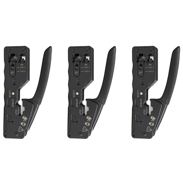 3x crimpadora de cables Rj45 herramienta de crimpado para Rj45 Cat7 Cat6 Cat5 Rj11 Rj12 Connecto