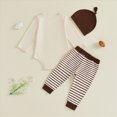 thumbnail image 4 of HCNTES Baby Boy Winter Clothes Baby Boys little football fan Printed Romper Clothes Set Newborn Infant Baby Boys Fall Winter Outfit 0 3 6 9 12 18 Months, 4 of 4