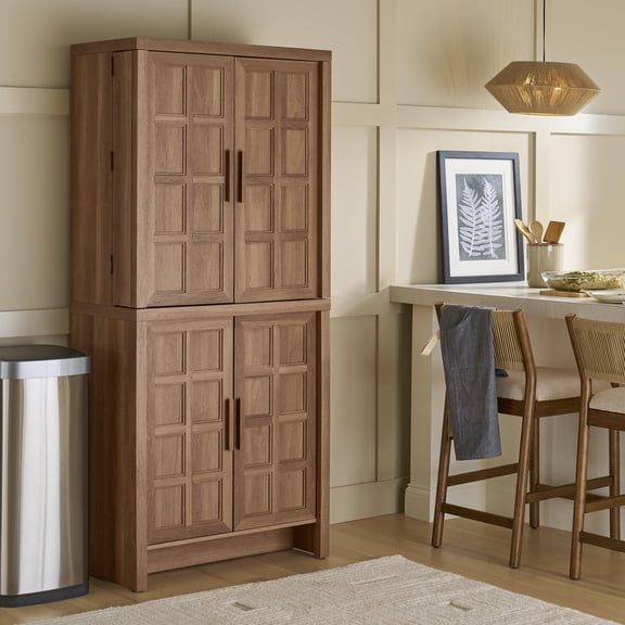 Better Homes & Gardens Mason Pantry Storage Cabinet, Brown Oak