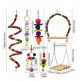 thumbnail image 3 of Toys For Cage Birds Chew Toys Set With Swings Blocks Colorful Bells And Ladders Natural Safe Birds Cage Accessories For Small Medium Birds, 3 of 6
