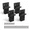 Black-4, variant on Green 4-Pack High-Strength Steel Angle Brackets for Deer Stands, Blinds and Tree Houses