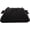 Black, variant on Clutch Purse and Dumpling Bag, Designed as a Cloud Handbag with a Ruched Look and a Detachable Shoulder Strap