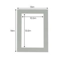 thumbnail image 3 of Mid Grey Acid Free 13x19 Picture Frame Mats with White Core Bevel Cut for 11x14 Pictures - Fits, 3 of 4