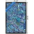 thumbnail image 3 of Big Blue Doodle Wall Poster, 22.375" x 34" Framed, 3 of 6