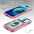 thumbnail image 5 of Ancove for iPhone 13 Rugegd Case with Ring Holder Kickstand,Heavy Duty Military Grade Shockproof Protective Case Cover for Apple iPhone 13,Green+Pink, 5 of 11