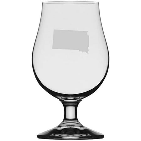 

South Dakota States Etched 13.25oz Iona Beer Glass