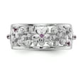 thumbnail image 4 of Primal Gold 14 Karat White Gold Diamond and Ruby Flower Ring, 4 of 8