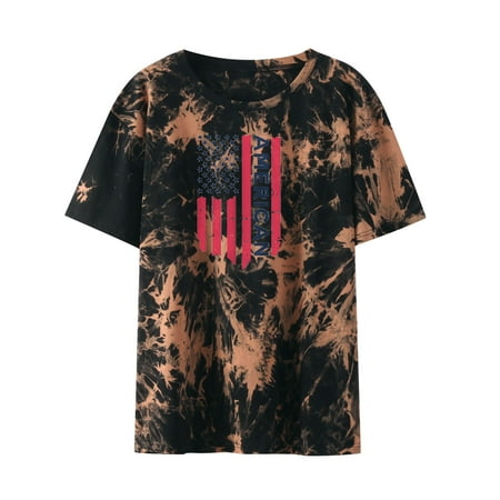 

Long Sleeve Shirts for Women Womens Long Sleeve Tops Women s Trendy Printed Crew Neck Short Sleeve T-shirt Blouse Loose Fit Tops Workout Tops Workout Tank Tops for Women Clearance Black L