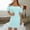 #26 Blue, variant on Floenr Sundresses for Women,Women Summer Dresses Solid Color Short Sleeve Casual Knee Length Dress