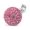 Pink, variant on Swarovski Simulated Crystal Pave Sphere Pendant Sterling Silver Pink
