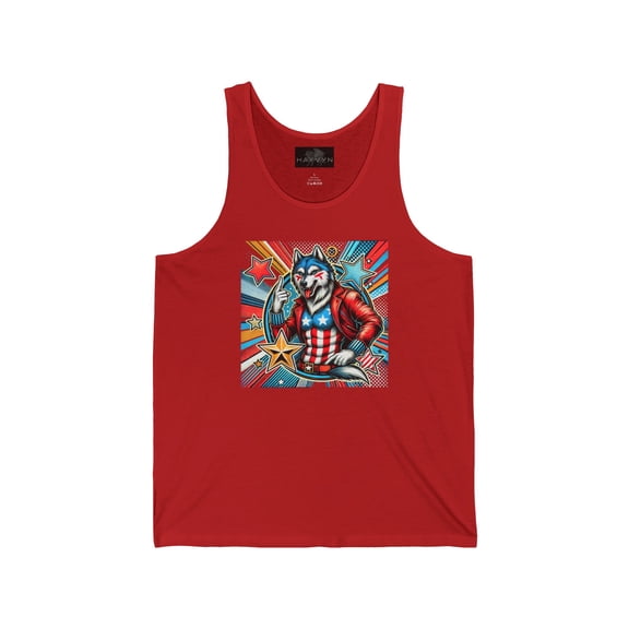 Unisex Jersey Tank Patriot Wolf