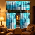 thumbnail image 4 of Three Piece Kitchen Curtain Set, Light Filtering Cafe Curtains With Valance For Basement Bathroom Small Windows Farmhouse Home Decoration And Privacy, 4 of 7