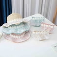 thumbnail image 4 of Zanarzt Beach Hat Toddler Girls Straw Hat and Shoulder Bag Set Daisy Flower Beach Cap Wide Brim Summer Sun Hat Foldable Hat Pink,One Size, 4 of 8