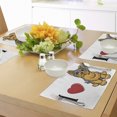 thumbnail image 4 of Ambesonne Yorkie Place Mats Set of 4, I Love Yorkshire Words, Standard Size, Marigold Pale Grey, 4 of 6