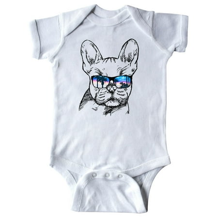 French Bulldog Portrait With Sungles Infant Creeper French Bulldog Portrait With Sungles Infant Creeper