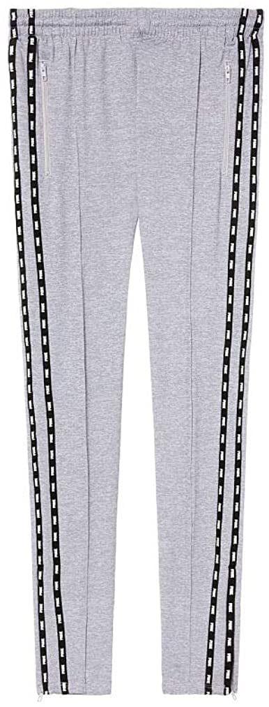 pink skinny track pants