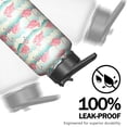 thumbnail image 5 of Sports Performance 40oz Insulated Flamingo Themed Water Bottle Flamingo Themed Themed Stainless Steel Wide Mouth Handle Lid, 5 of 6