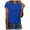 Blue, variant on MIXUE Womens Summer Tops Letter Print Crew Neck Short Sleeve Fashion Casual Shirts For Women Tshirts Holiday Wear,Blue,XL