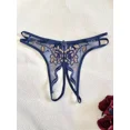 thumbnail image 1 of Braguitas transparentes con entrepierna abierta y bordado floral - Lencería y ropa interior sensual para mujer, 1 of 5