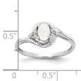 thumbnail image 2 of 14K White Gold Opal Diamond Ring, 2 of 2