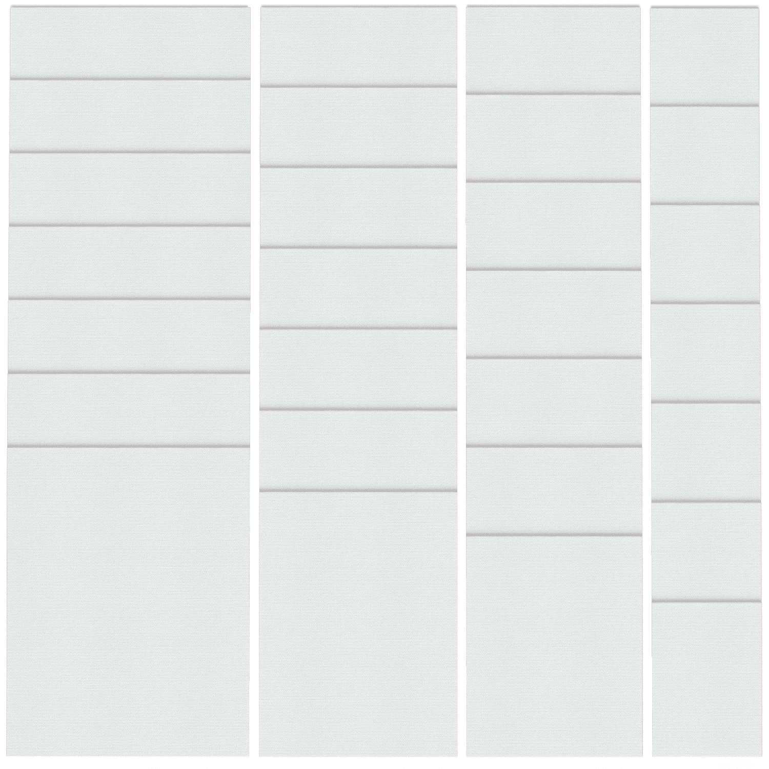 Arteza Premium Canvas Panels, White, Rectangular, Multi Value Pack Multiple Sizes, Blank Canvas Boards for Painting - 28 Pack