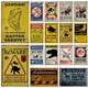 thumbnail image 2 of Letrero de advertencia de metal con forma de dinosaurio peligroso, señal de prohibido el paso, placa de hojalata para pintar, decoración de pared para cine, club, hogar, panel mural, regalo, 2 of 5