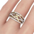 thumbnail image 1 of FDLK mujeres lujo aleación dedo banda incrustaciones anillo joyería regalo Tan Jianjun unisex, 1 of 2